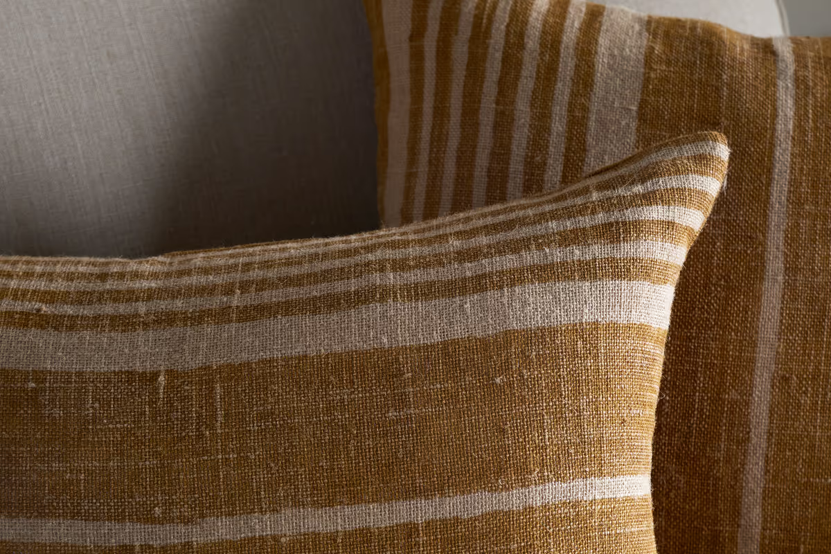 Nkuku - Eesha Jute Cushion Cover - Ochre - 50 x 50cm