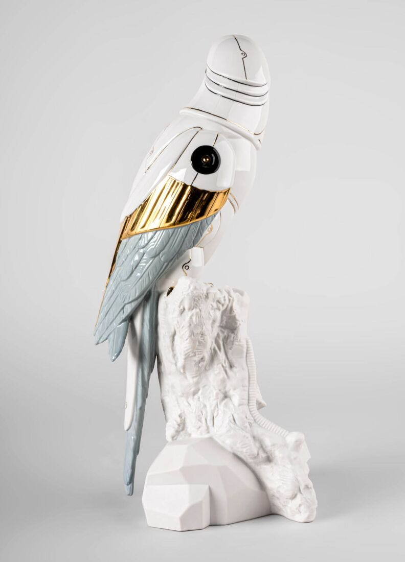 Lladró - Macaw bird Cyborg Sculpture