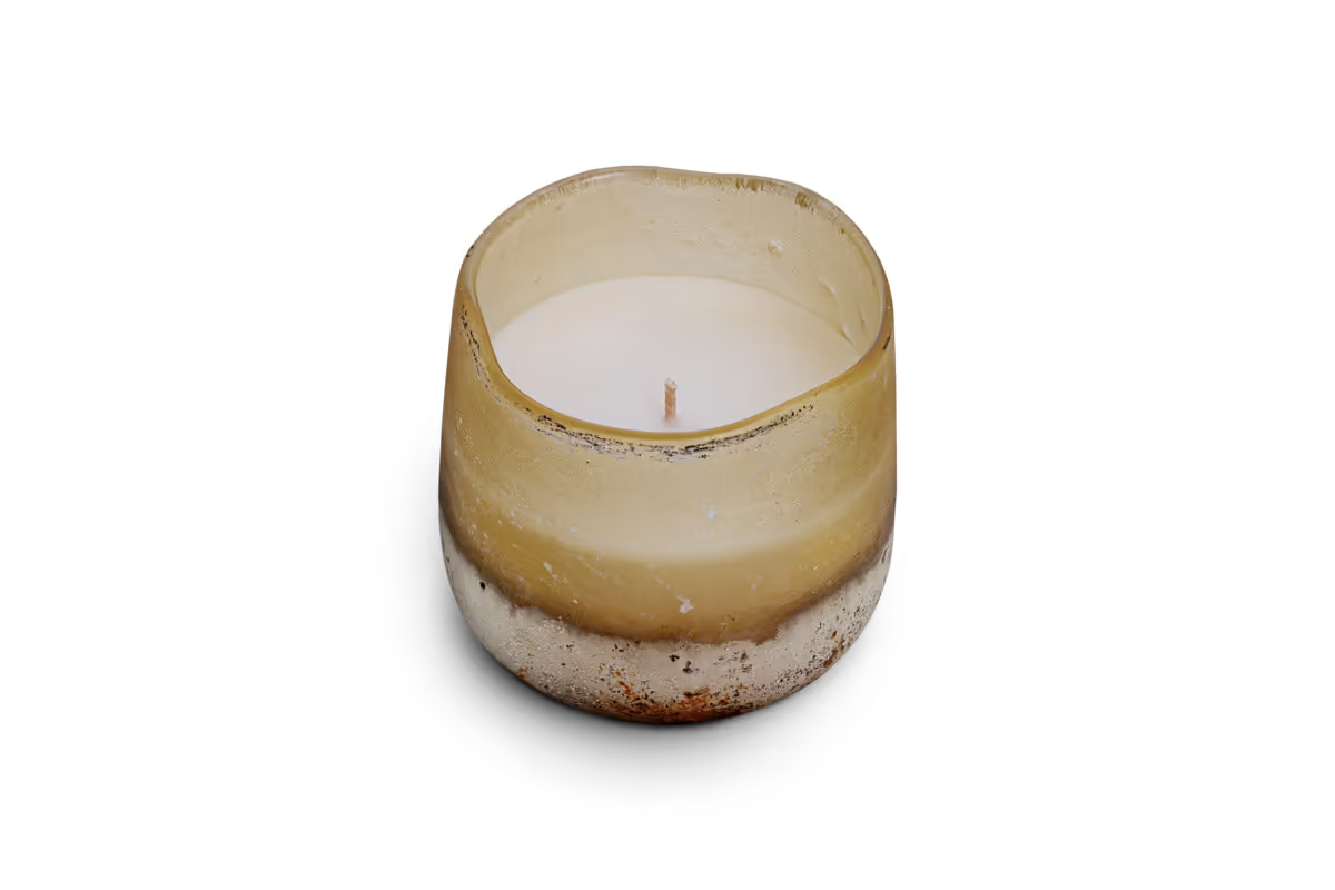Nkuku - Oakmoss & Rose 1 Wick Scented Candle - Yellow
