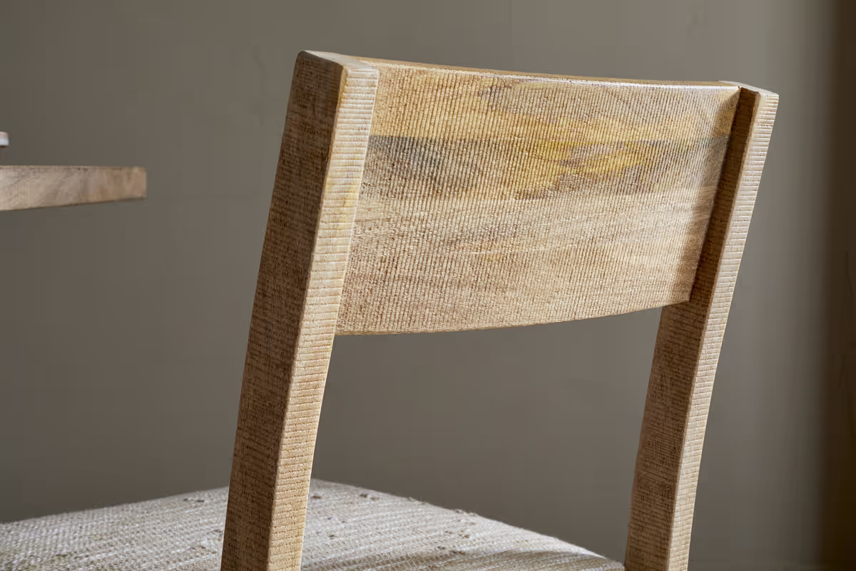 Nkuku - Zoha Cotton & Jute Upholstered Dining Chair - Natural