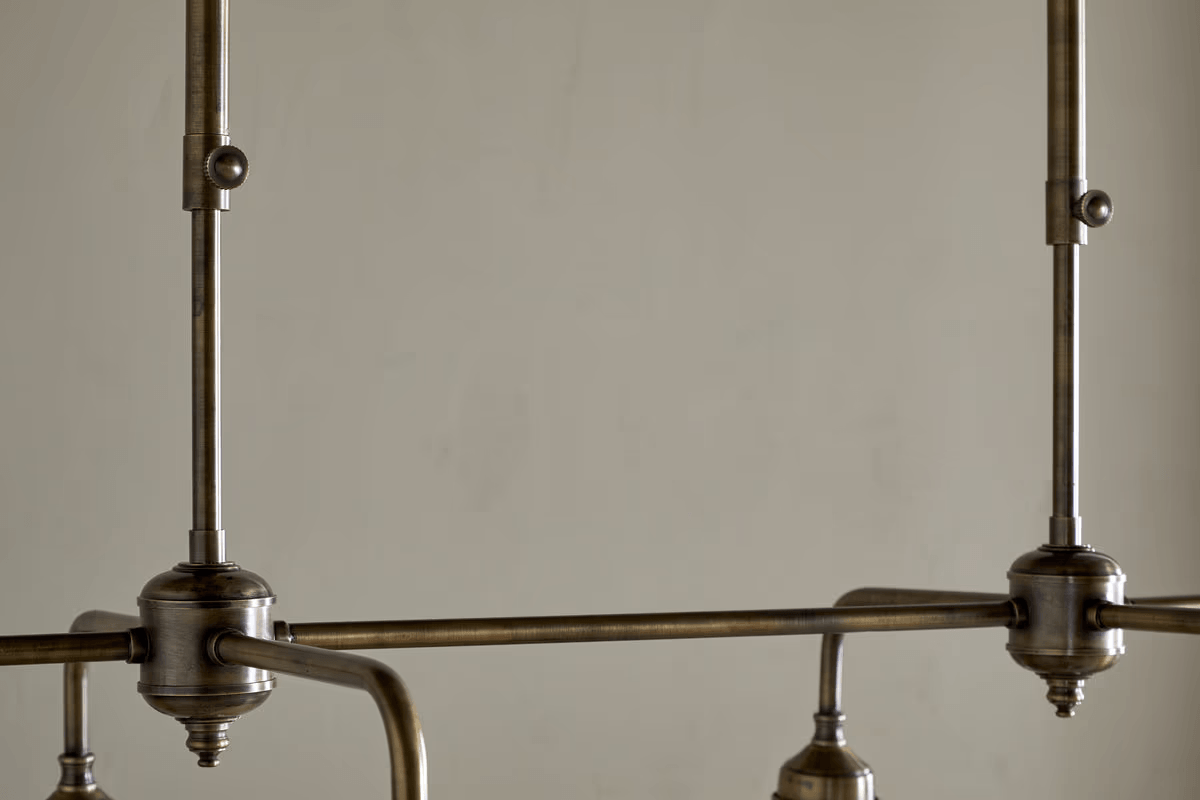 Nkuku - Kakira Chandelier Pendant - Antique Brass & Clear