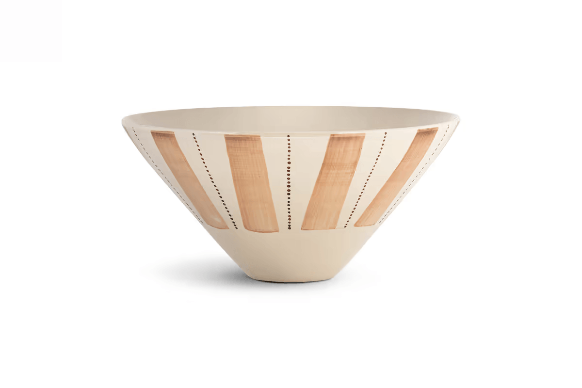 Nkuku - Patthar Serving Bowl - Cream & Clay - Medium