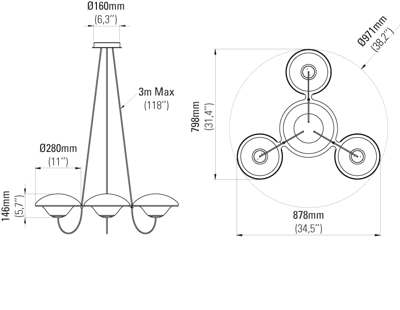 Dcw-Editions - In The Air Pendant Lamp - 3 Pendant