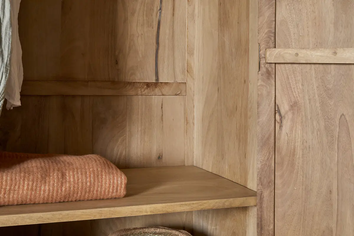 Nkuku - Vivan Grooved Wardrobe - Natural