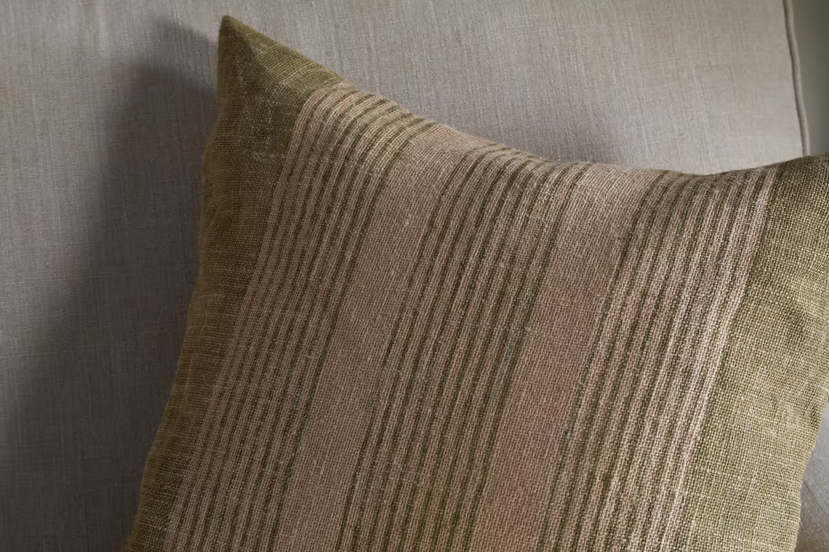 Nkuku - Eesha Jute Cushion Cover - Sage Green - 60 x 40cm