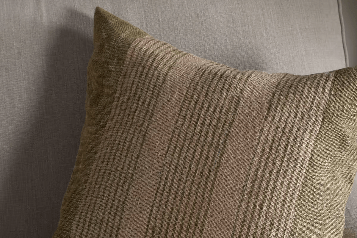 Nkuku - Eesha Jute Cushion Cover - Sage Green - 60 x 40cm