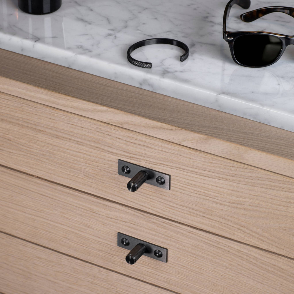 Buster & Punch - Furniture Knob Linear - Plate - Gun Metal