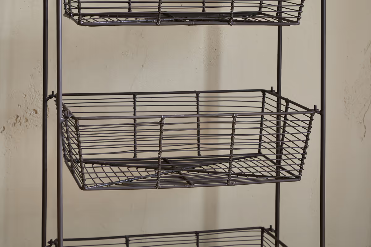 Nkuku - Inkollu Three Tier Storage Stand - Antiqued Brass