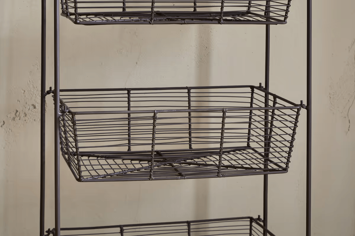 Nkuku - Inkollu Three Tier Storage Stand - Antiqued Brass
