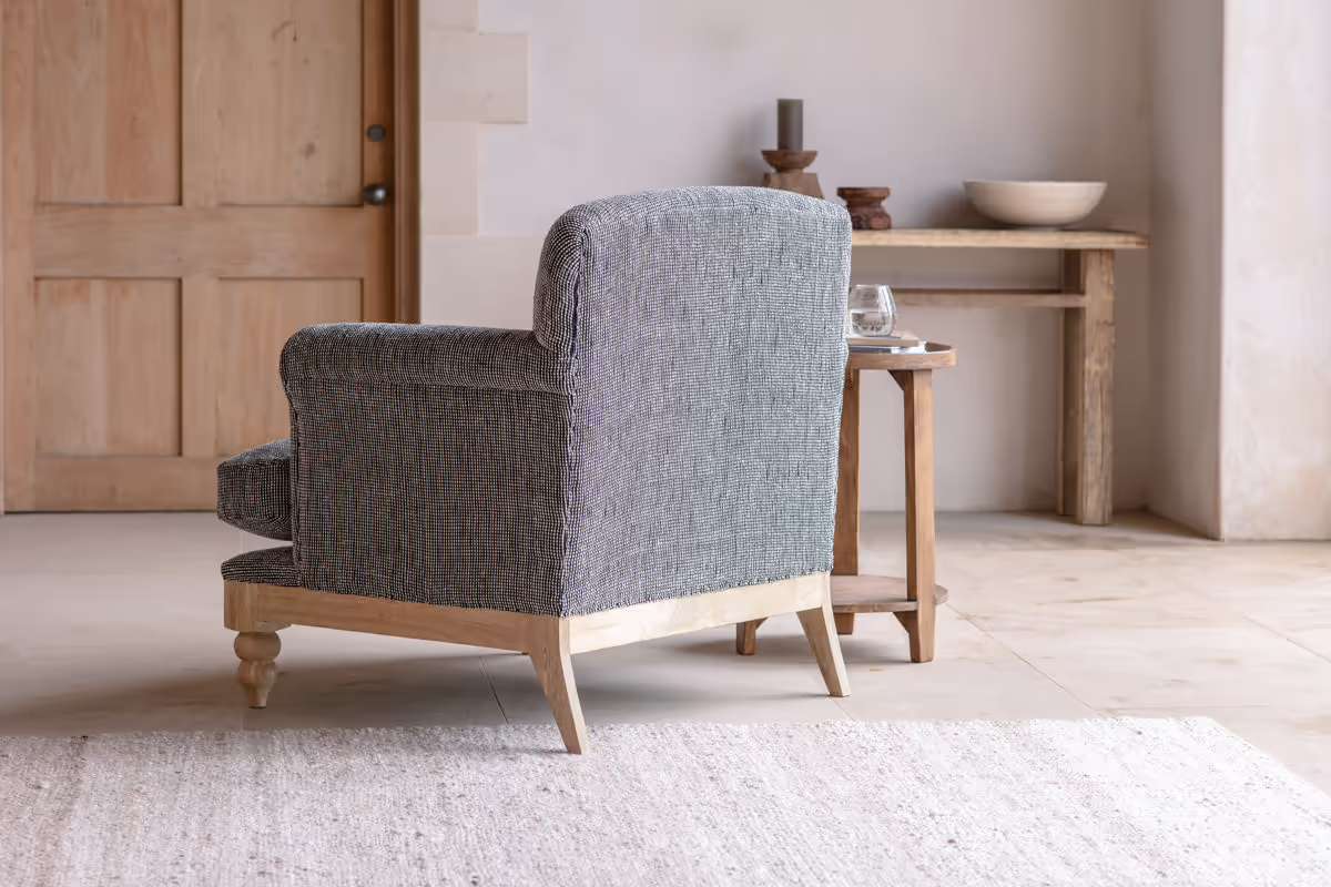 Nkuku - Maganda Cotton Armchair - Charcoal
