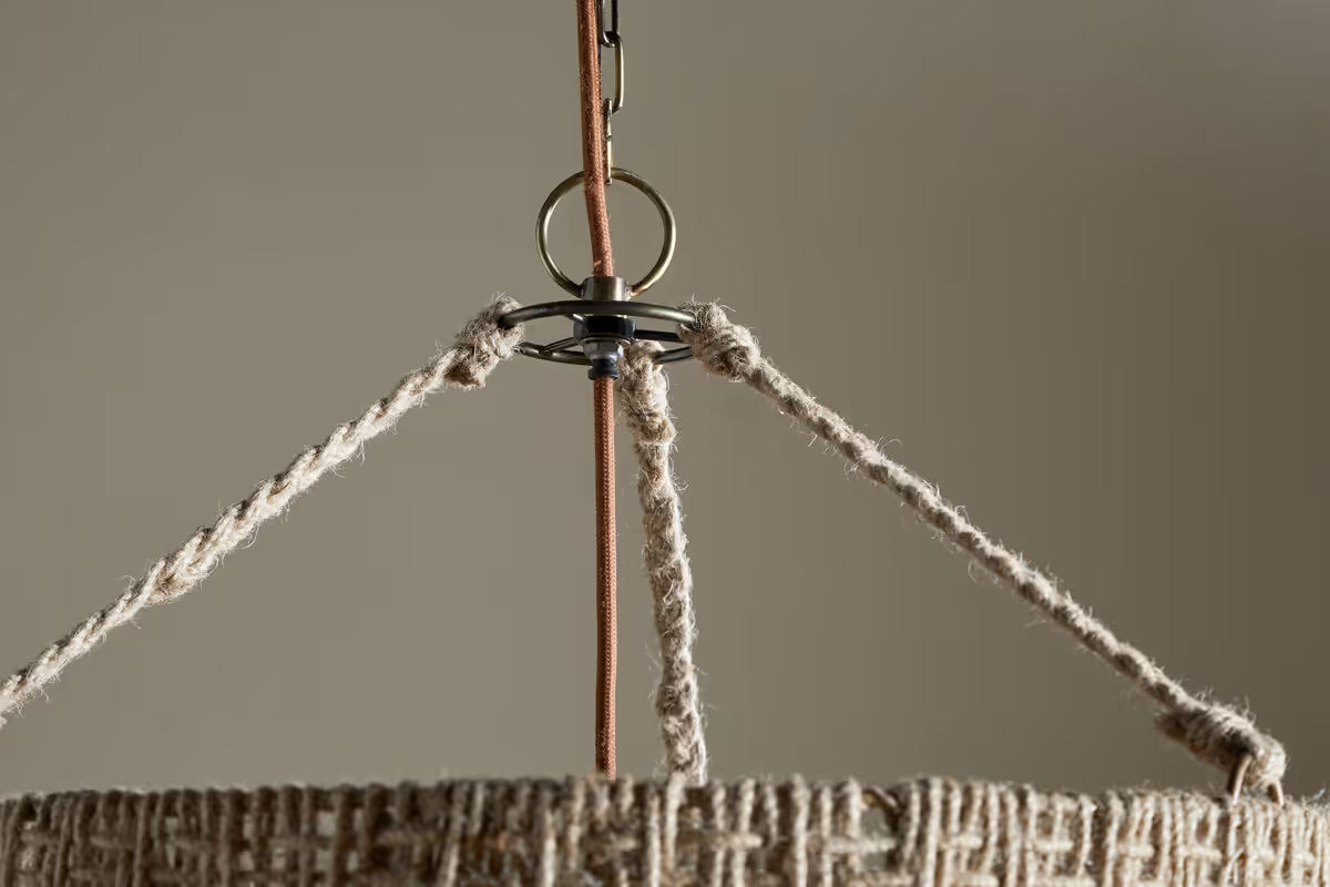 Nkuku - Thimba Woven Jute Chandelier - Natural