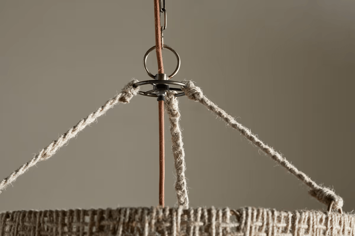 Nkuku - Thimba Woven Jute Chandelier - Natural