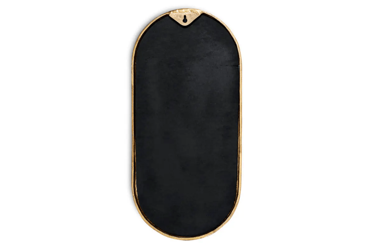 Nkuku - Mbwa Oval Mirror - Antique Brass