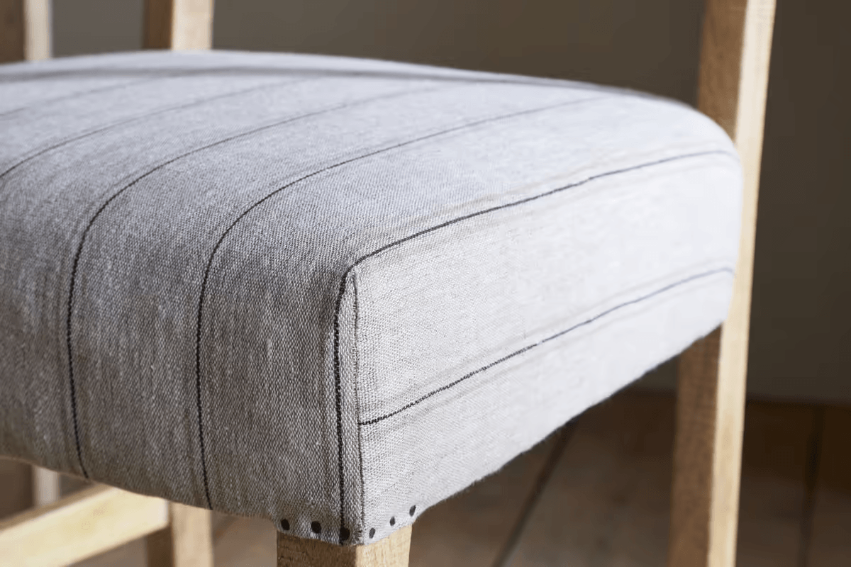 Nkuku - Nidhi Linen Upholstered Counter Chair - Natural