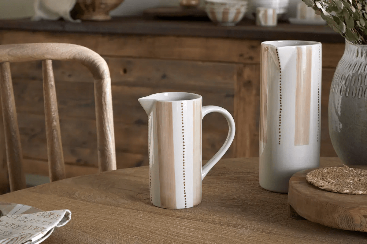 Nkuku - Patthar Jug - Cream & Clay - Small