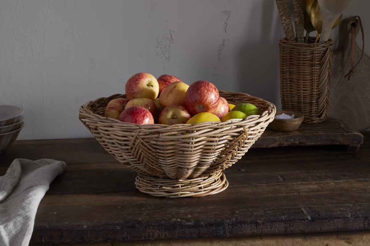 Nkuku - Bersama Rattan Fruit Bowl - Natural