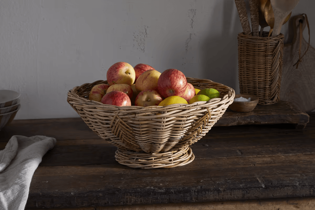 Nkuku - Bersama Rattan Fruit Bowl - Natural