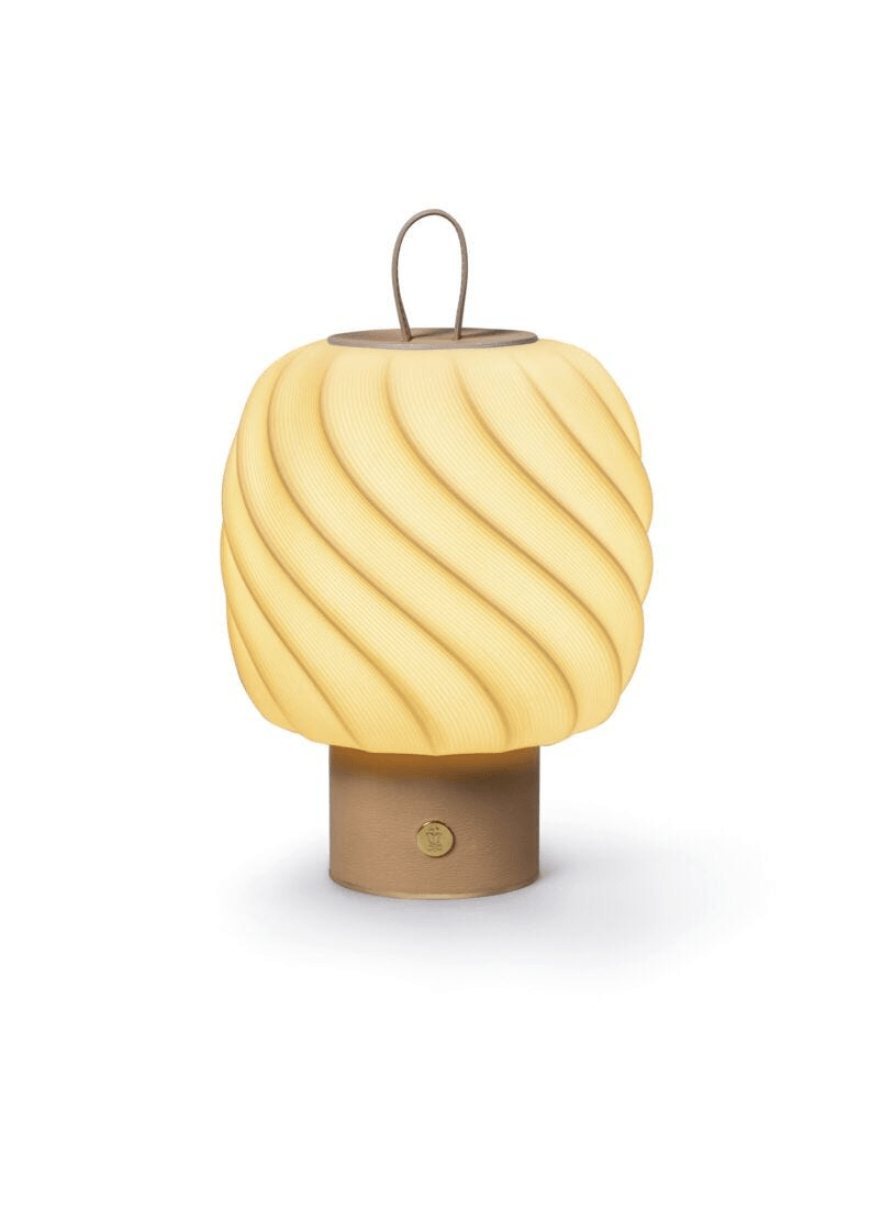 Lladró - Ice Cream portable lamp - Medium - Nude made from porcelain, showcasing soft illumination and elegant design.