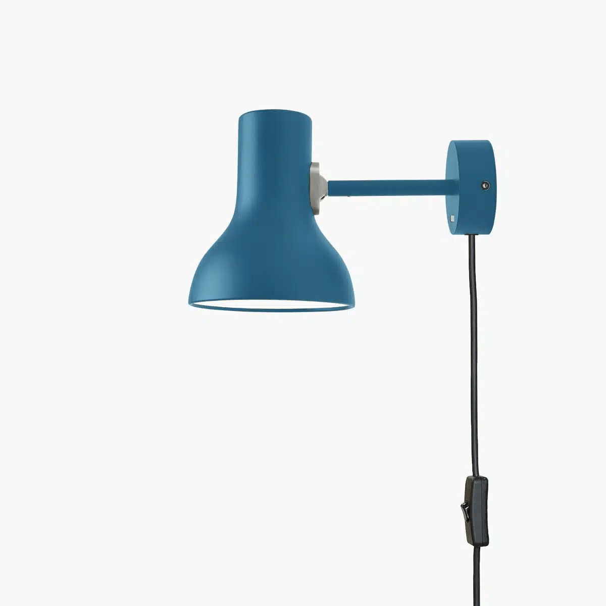Anglepoise Light - Type 75 Mini Wall Light with Cable Margaret Howell Edition Saxon Blue - Saxon Blue Finish - Aluminium Shade