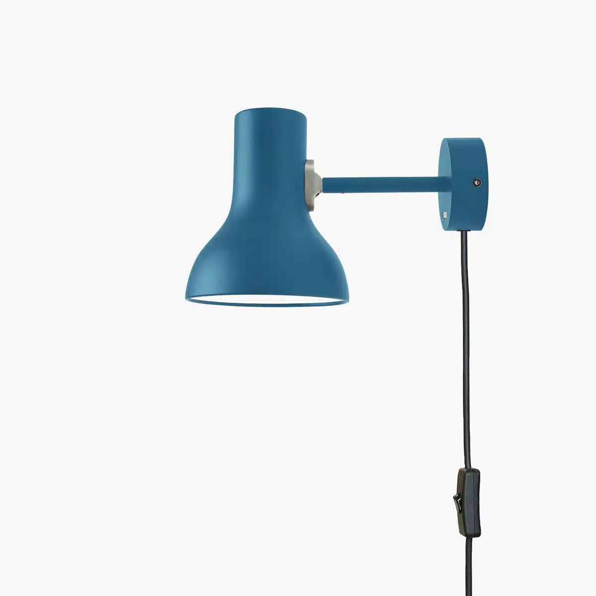 Anglepoise Light - Type 75 Mini Wall Light with Cable Margaret Howell Edition Saxon Blue - Saxon Blue Finish - Aluminium Shade