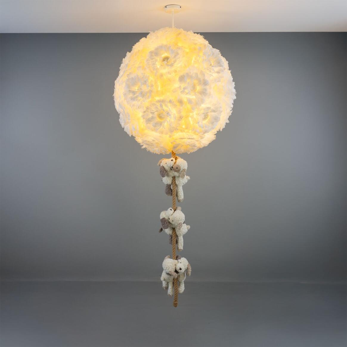 Mullan Foz Teddy Cloud Chandelier 216cm IP20 - Powder-Coated White Finish