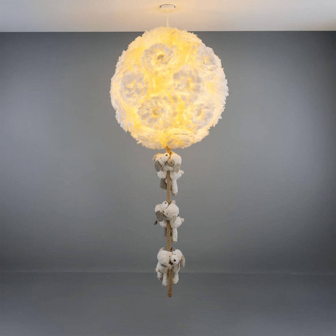 Mullan Foz Teddy Cloud Chandelier 216cm IP20 - Powder-Coated White Finish