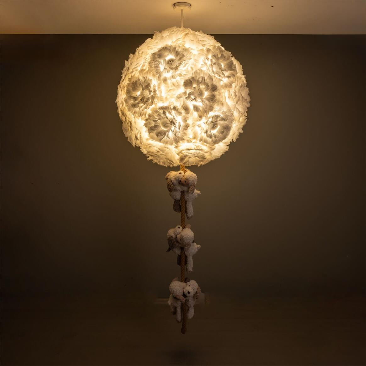 Mullan Foz Teddy Cloud Chandelier 216cm IP20 - Powder-Coated White Finish
