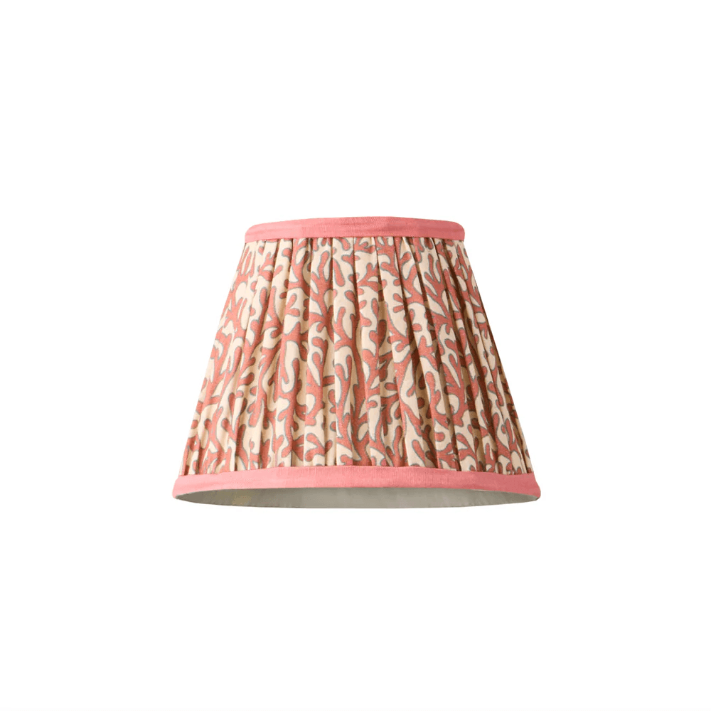 Pooky - Pendant Light Shade - 18cm - Red Aqua Tuffley Gathered Cotton