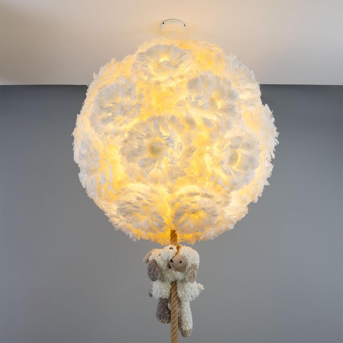 Mullan Foz Teddy Cloud Chandelier 216cm IP20 - Powder-Coated White Finish