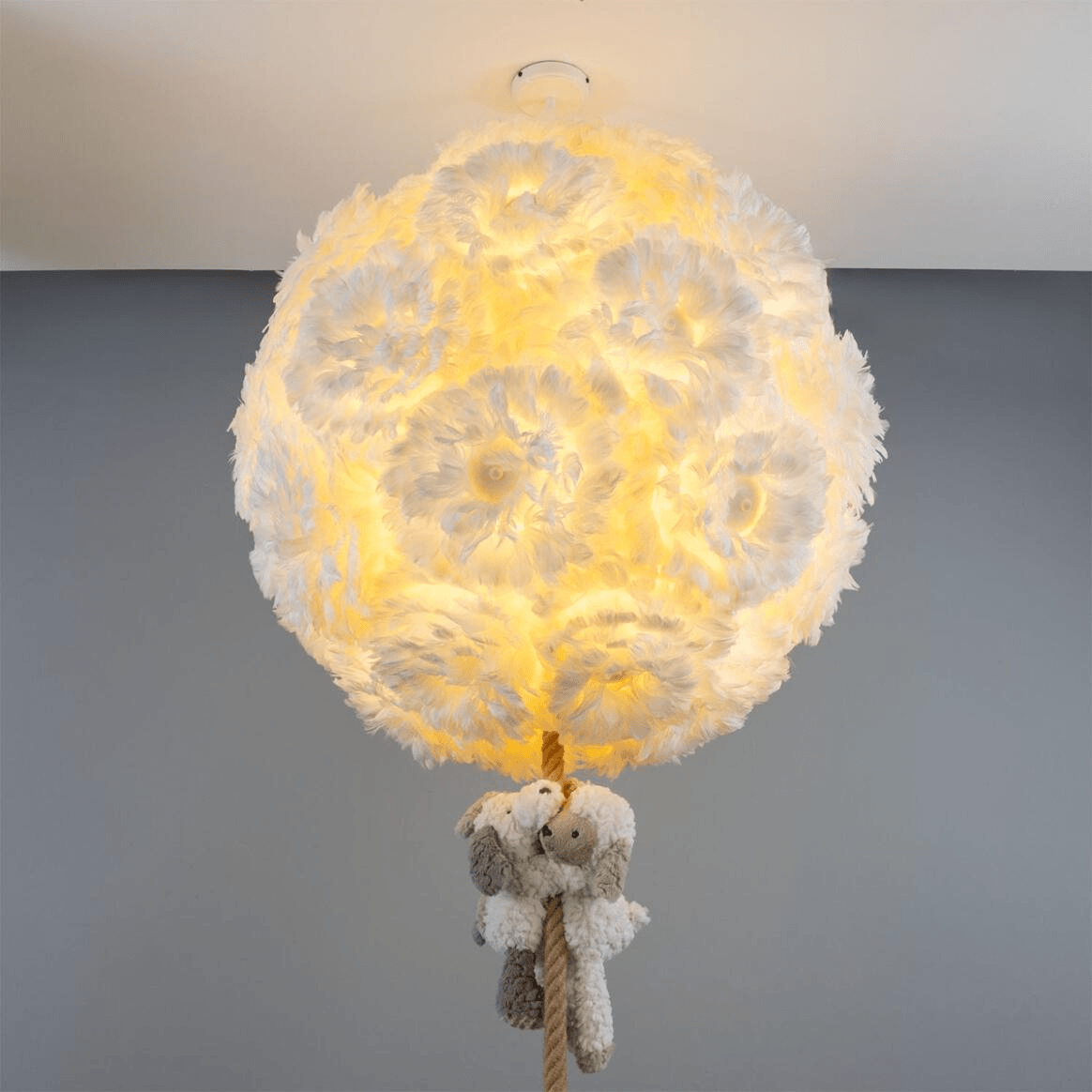 Mullan Foz Teddy Cloud Chandelier 216cm IP20 - Powder-Coated White Finish