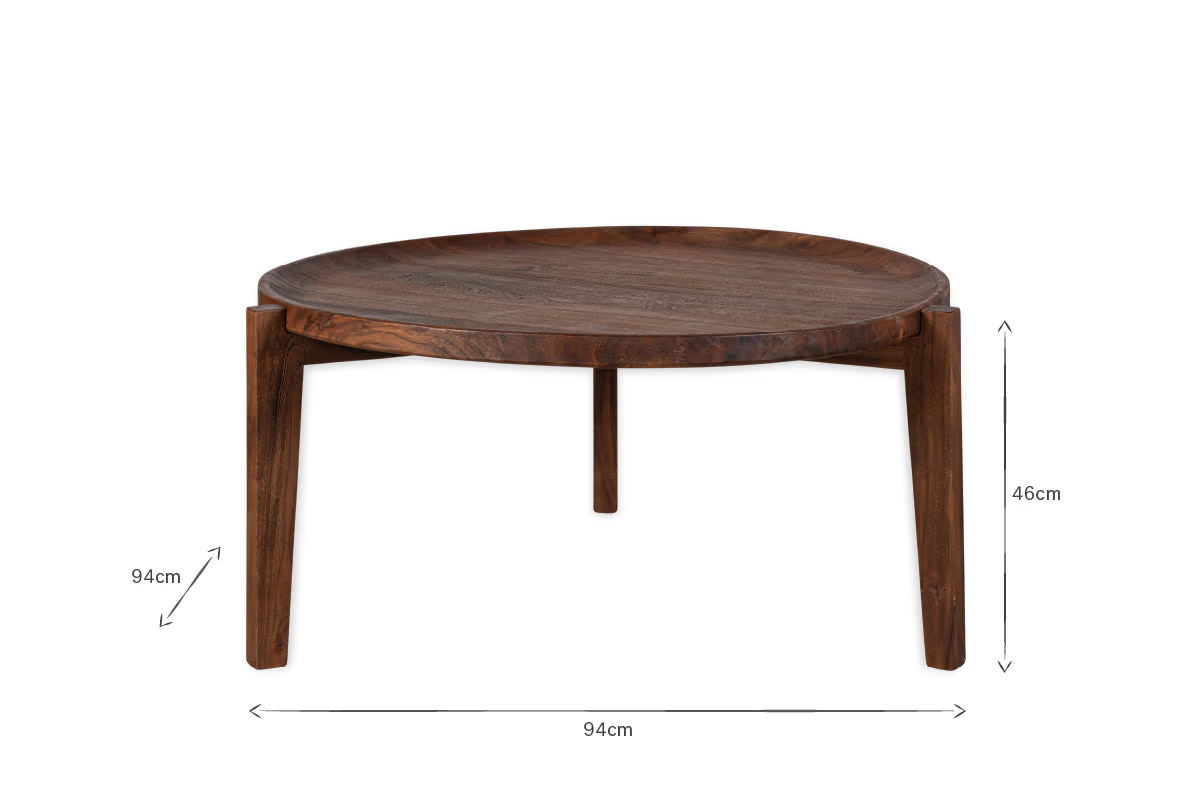 Nkuku - Umar Mango Wood Coffee Table - Dark Brown