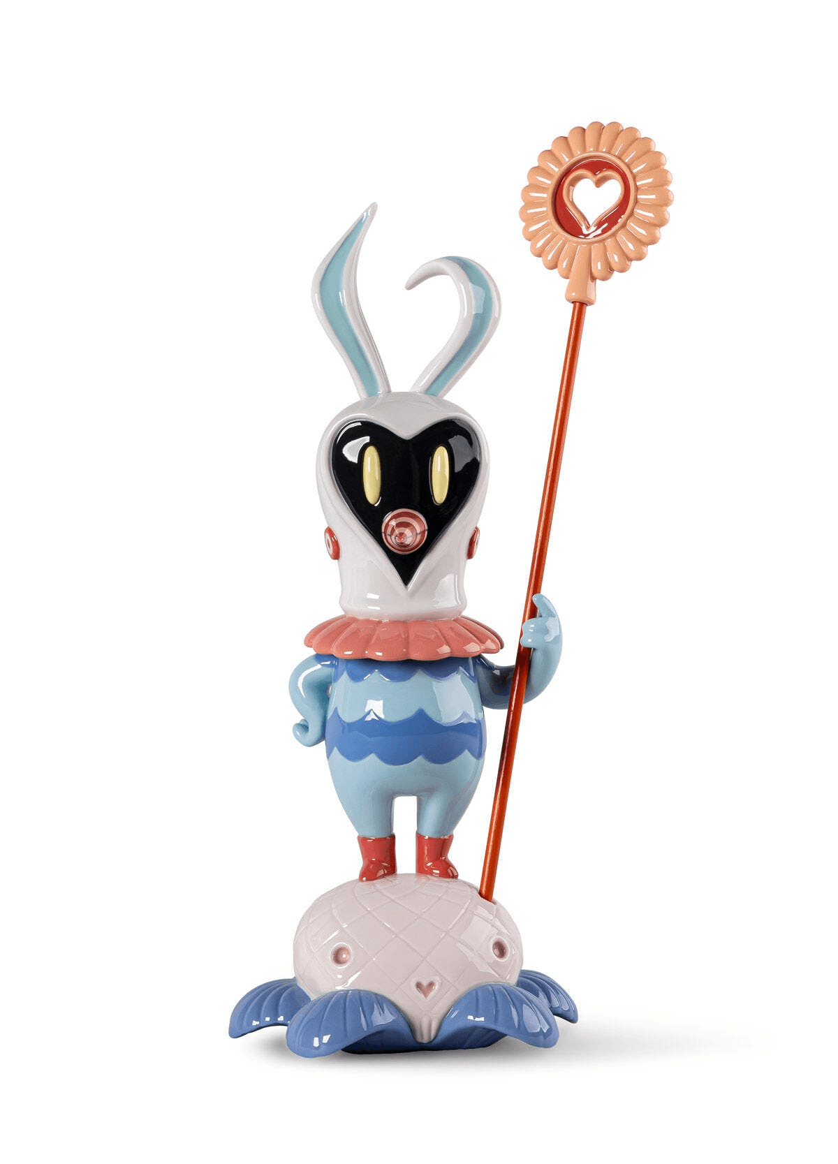 Lladró - Soul Rider Sculpture - Limited Edition, a porcelain character on a flower-skull base.