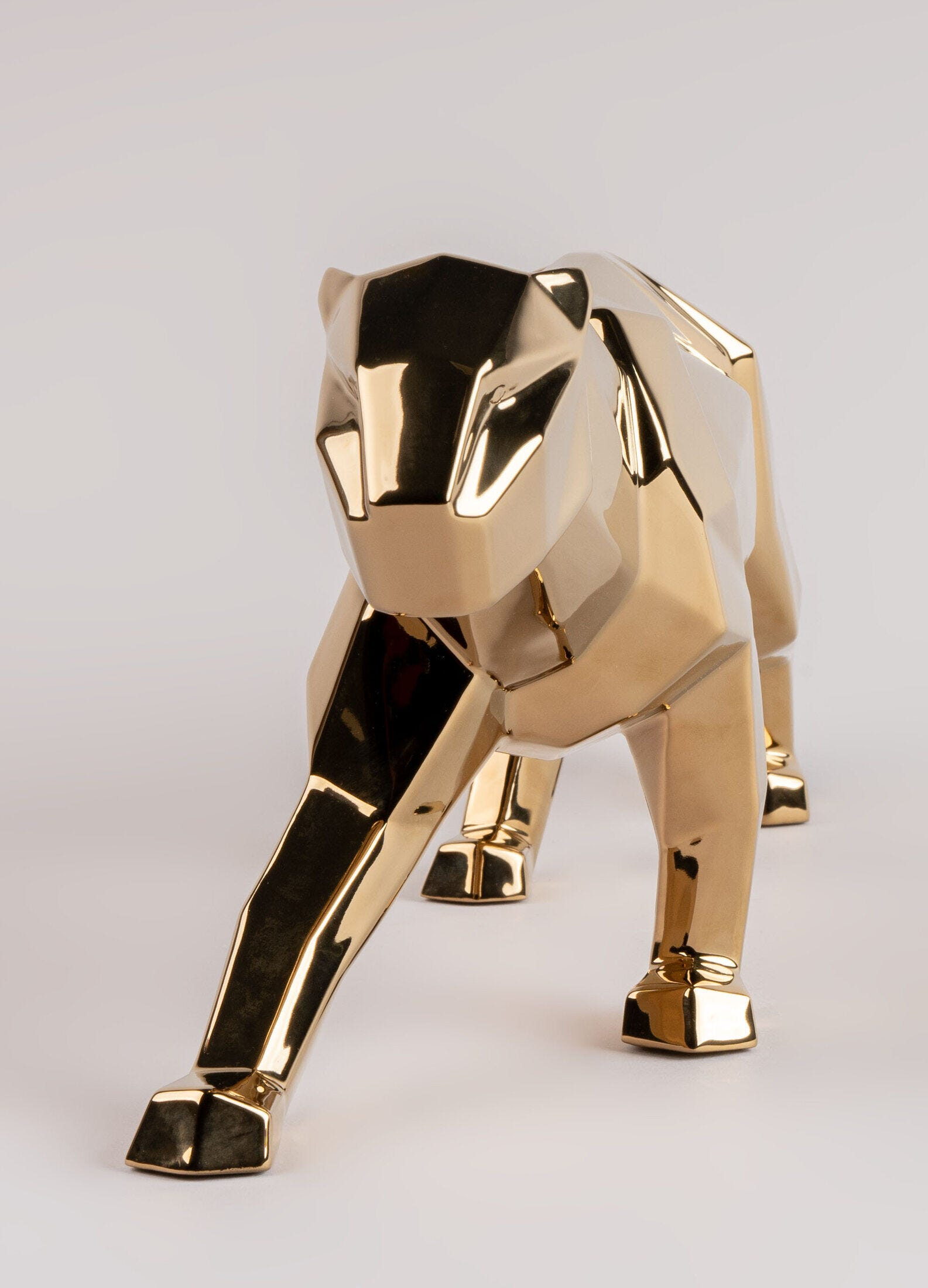 Lladró - Panther Sculpture - Golden