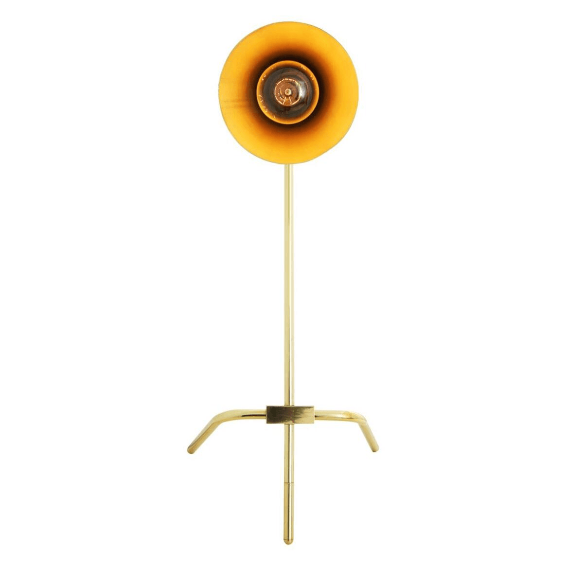 Mullan Astana Industrial Adjustable Brass Table Lamp - Polished Brass Finish