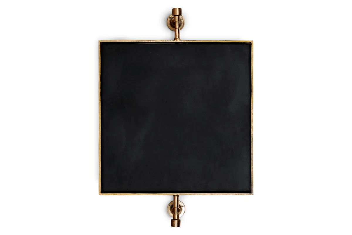 Nkuku - Visala Square Swivel Wall Mirror - Antique Brass