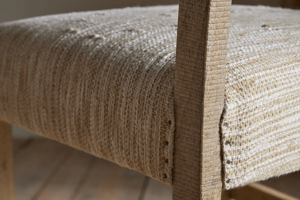 Nkuku - Zoha Cotton & Jute Upholstered Counter Chair - Natural