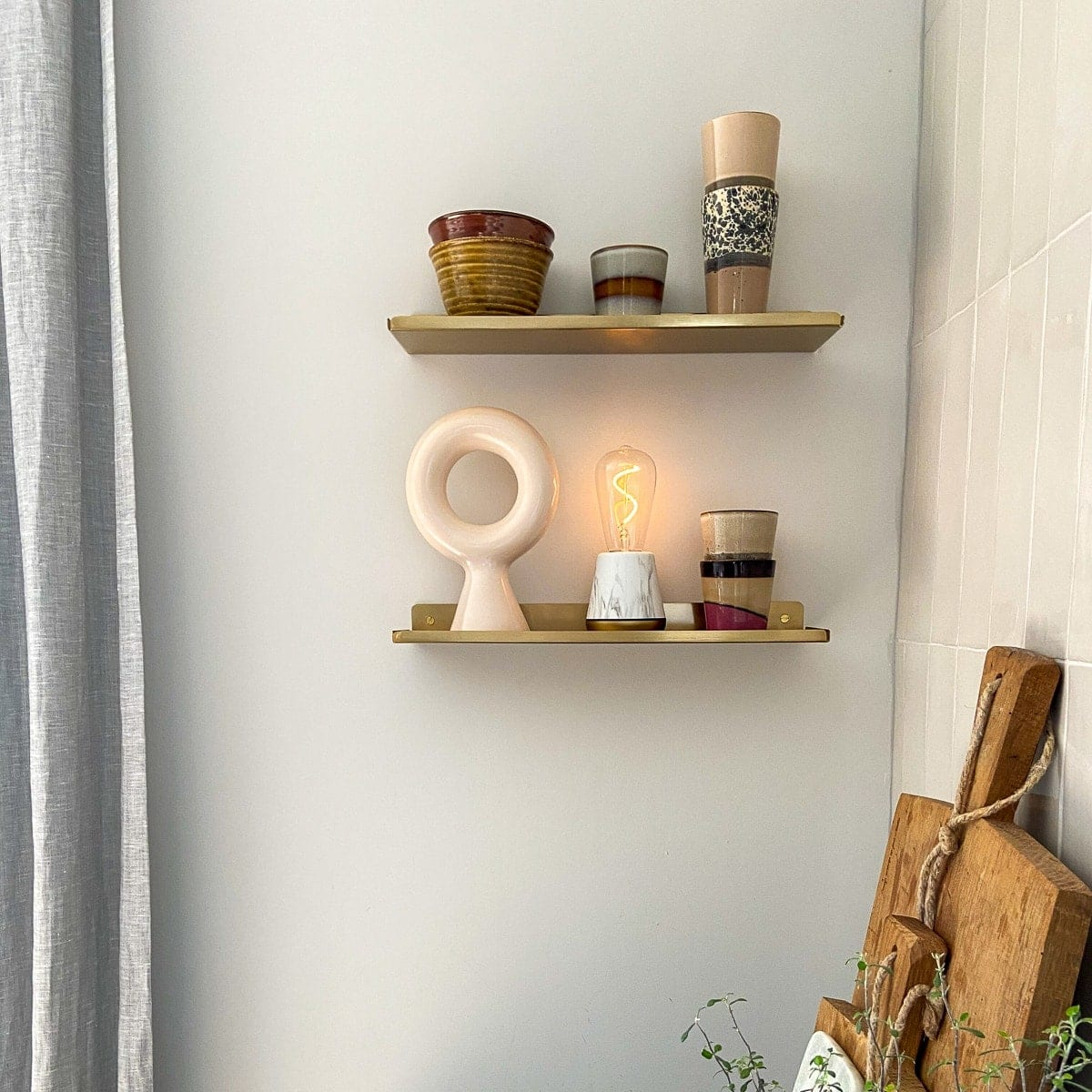 Humble Lights - One Table Light White Marble