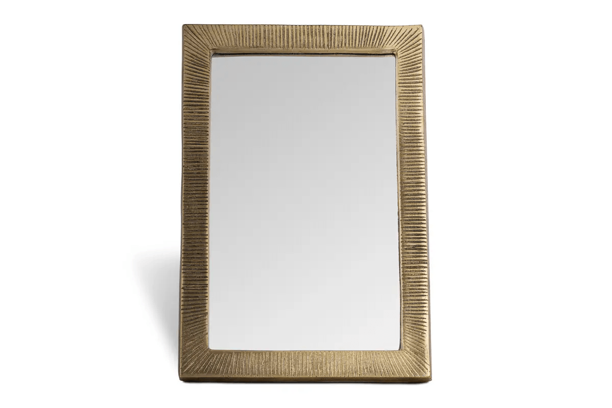 Nkuku - Baja Standing Mirror - Antique Brass