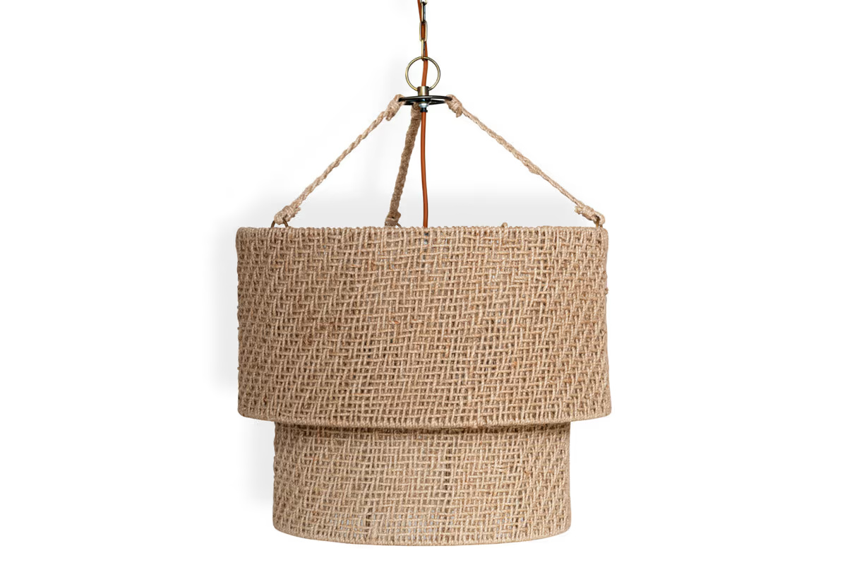 Nkuku - Thimba Woven Jute Chandelier - Natural