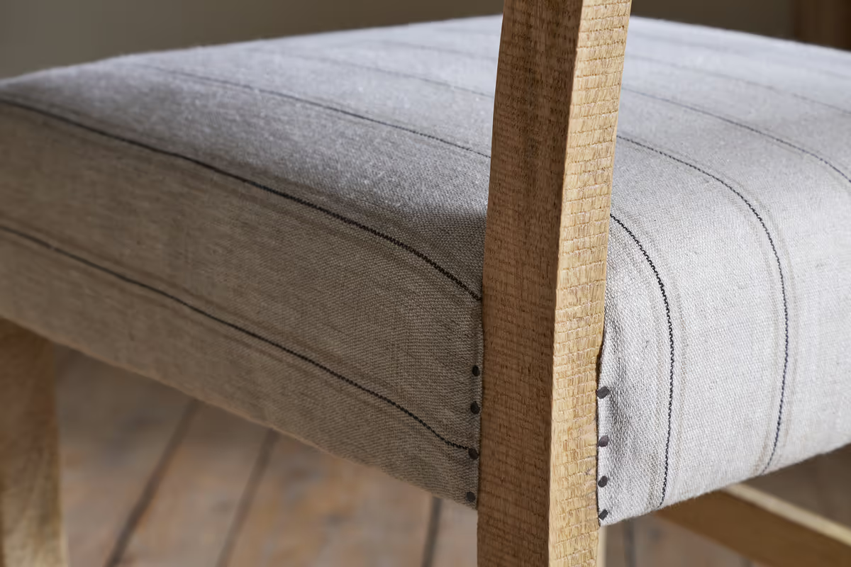 Nkuku - Nidhi Linen Upholstered Counter Chair - Natural