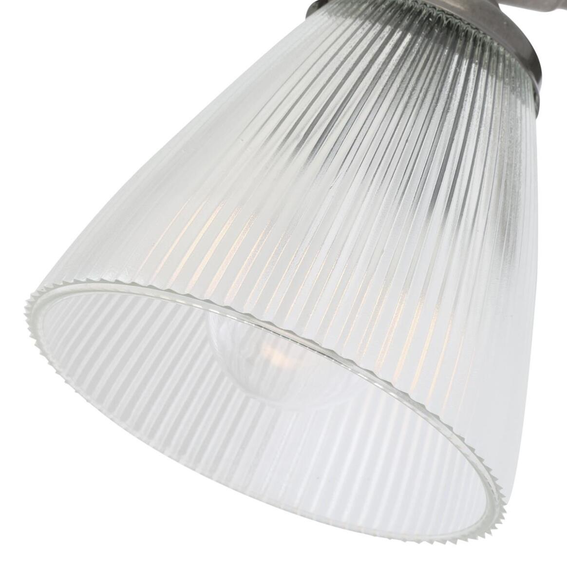 Mullan Gadar Industrial Prismatic Glass Table Lamp - Antique Silver Finish