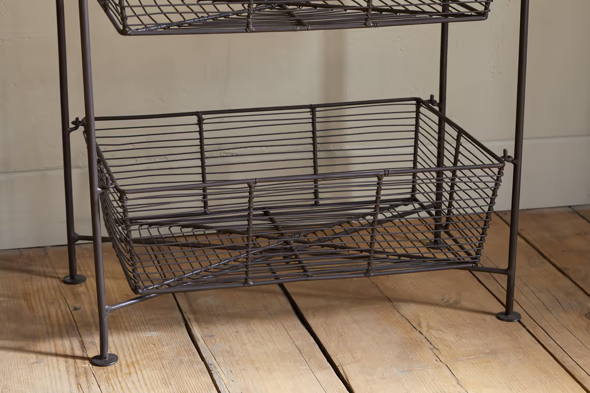 Nkuku - Inkollu Three Tier Storage Stand - Antiqued Brass