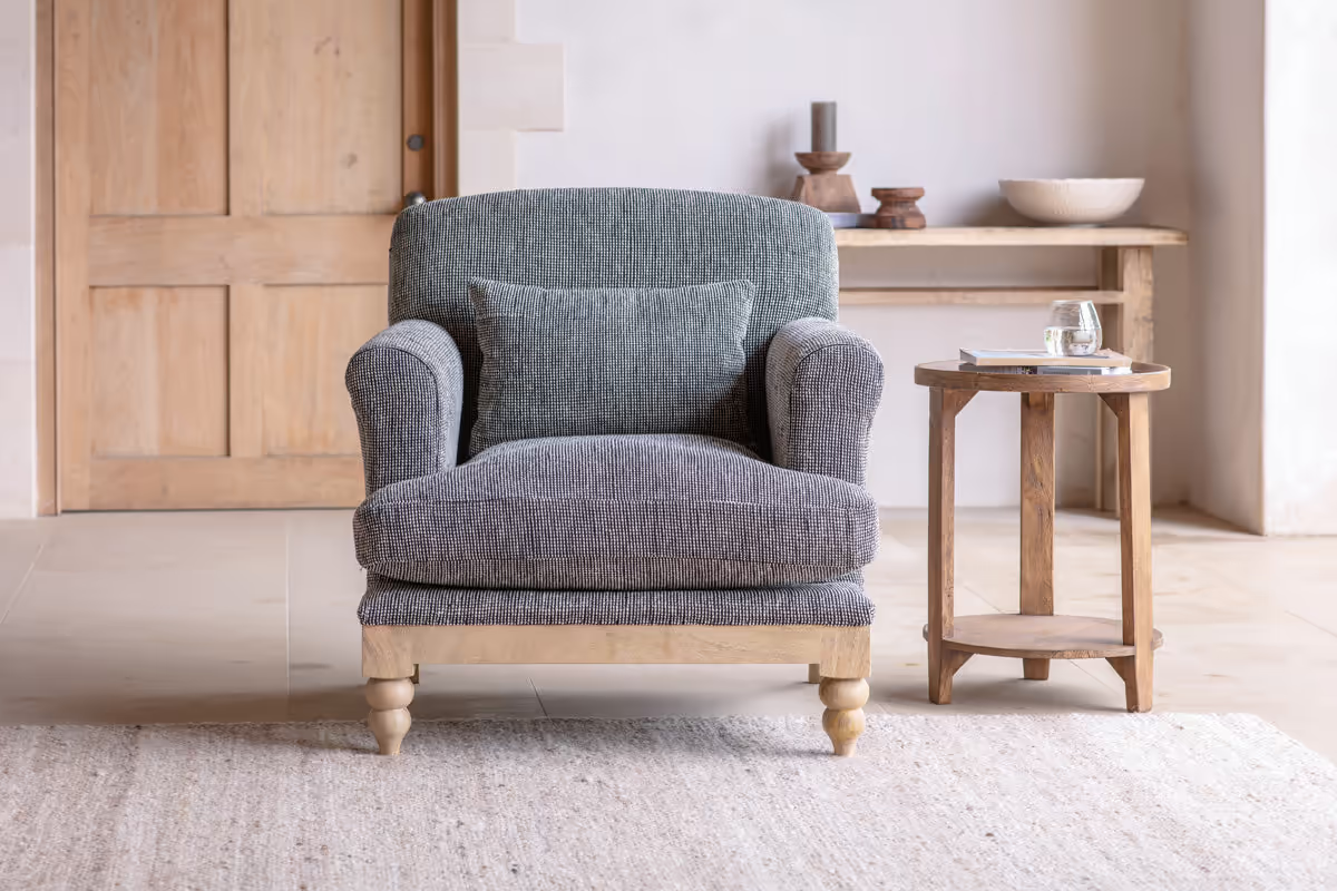 Nkuku - Maganda Cotton Armchair - Charcoal