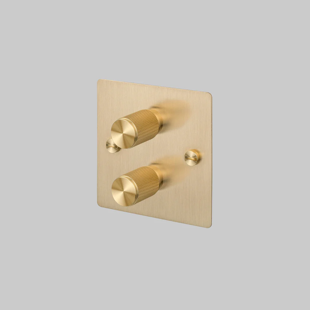 Buster & Punch - 2G Dimmer 120W Cross - Brass Finish