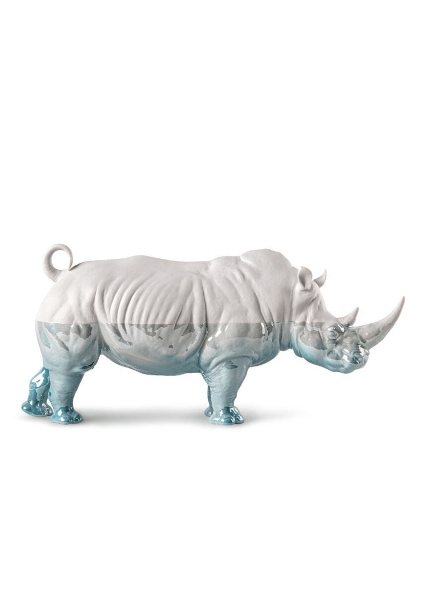 Lladró - Rhino - Underwater Sculpture, a porcelain artistic piece celebrating life and nature.