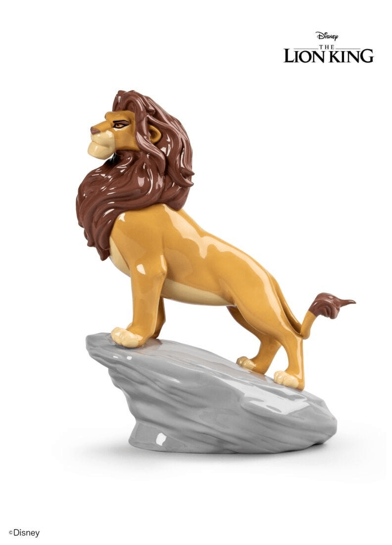Lladró - Simba Figurine in glazed porcelain, depicting the noble lion from The Lion King.
