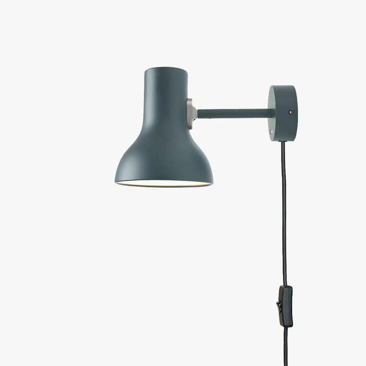 Anglepoise Light - Type 75 Mini Wall Light with Cable Slate Grey - Slate Grey Finish - Aluminium Shade