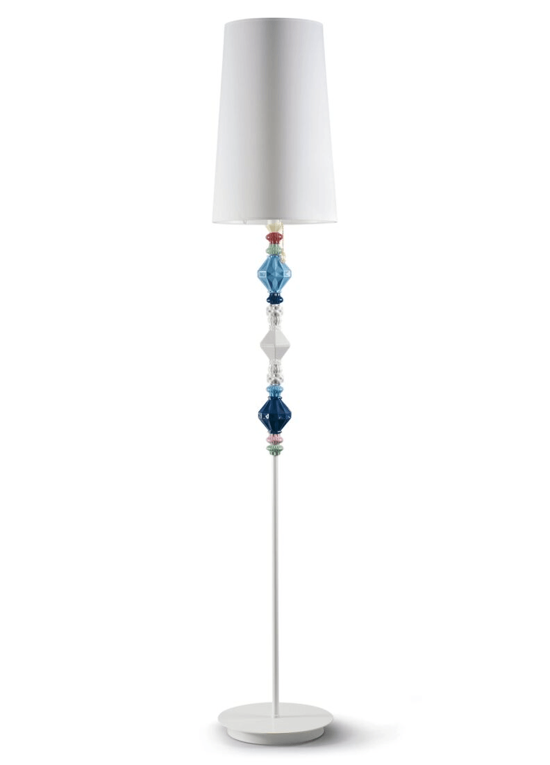 Lladró - Belle de Nuit Floor Lamp II - Multicolor with decorative porcelain accents.