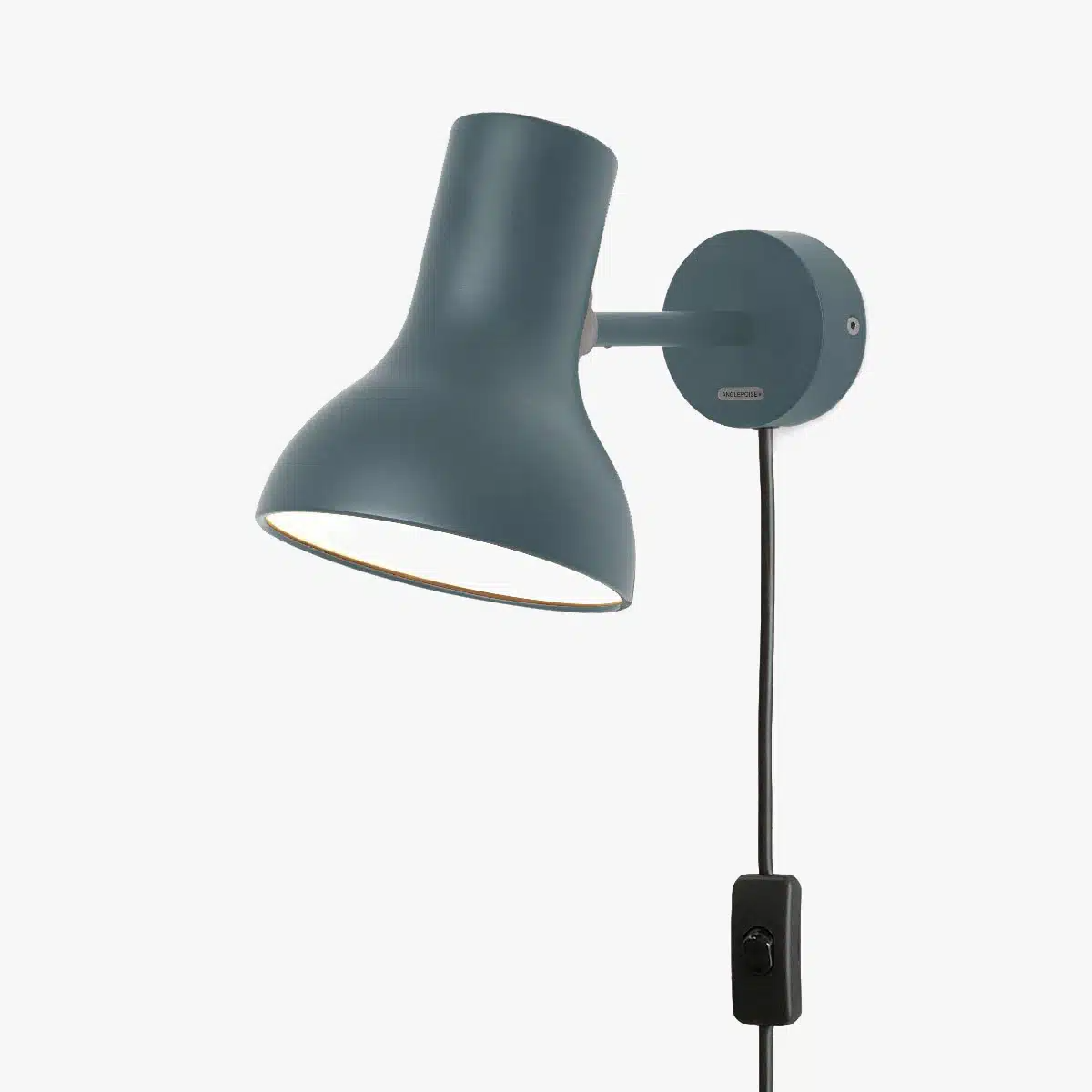 Anglepoise Light - Type 75 Mini Wall Light with Cable Slate Grey - Slate Grey Finish - Aluminium Shade