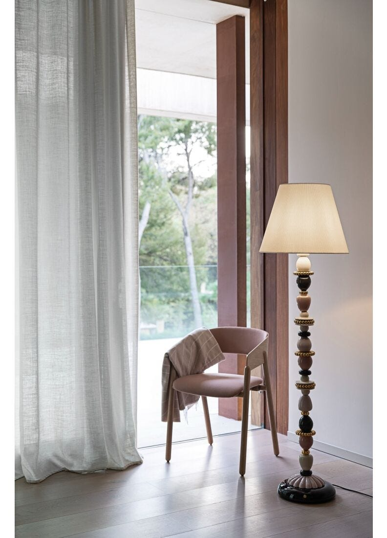 Lladró - Firefly Floor Lamp - Pink and Gold